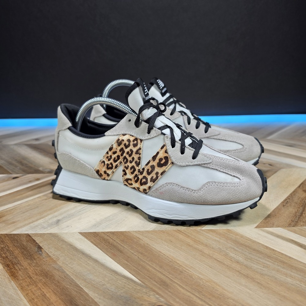 New Balance 327 Women's 9.5 White Leopard Dawn Glow WS327SD Casual Sneakers
